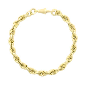 9ct Yellow Gold Rope Bracelet 7&#8243; 5.5mm