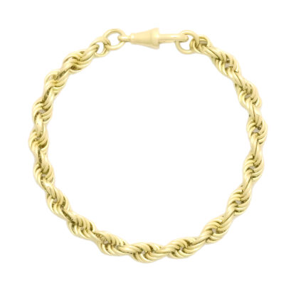 9ct Yellow Gold Rope Bracelet 7" 5.5mm