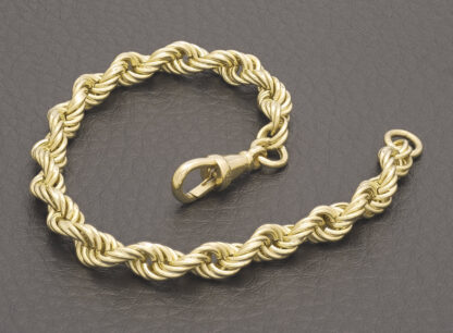 9ct Yellow Gold Rope Bracelet 7" 5.5mm - Image 2