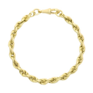 9ct Yellow Gold Rope Bracelet 7.5&#8243; 5.5mm