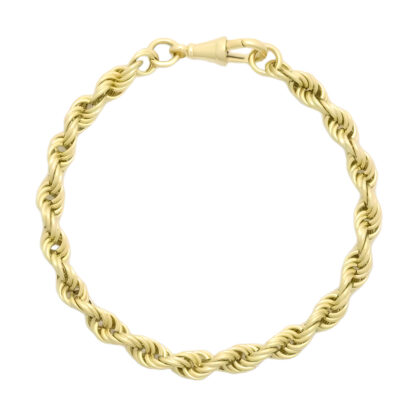 9ct Yellow Gold Rope Bracelet 7.5" 5.5mm