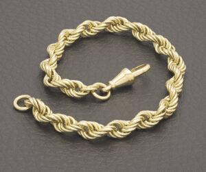 9ct Yellow Gold Rope Bracelet 7″ 5.5mm