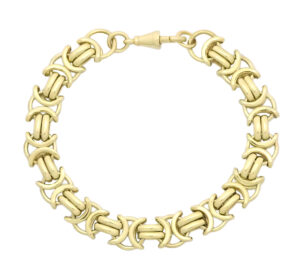 9ct Yellow Gold Byzantine Bracelet 7.5&#8243; 10mm