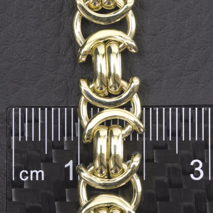 9ct Yellow Gold Byzantine Bracelet 7.5" 10mm - Image 4