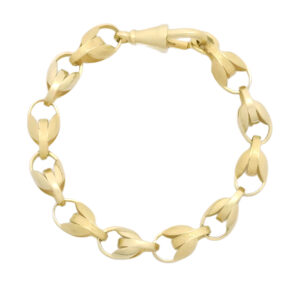 9ct Yellow Gold Tulip Bracelet 6.5&#8243; 7mm