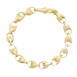 9ct Yellow Gold Tulip Bracelet 7.5&#8243; 7mm