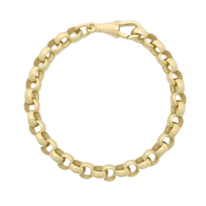 9ct Yellow Gold Belcher Bracelet 6″ 6mm