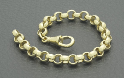 9ct Yellow Gold Belcher Bracelet 6″ 6mm - Image 2