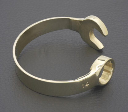 9ct Yellow Gold Spanner Bangle - Image 3