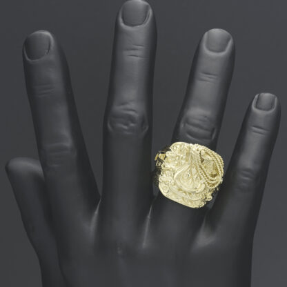 9ct Yellow Gold Saddle Ring - Image 4