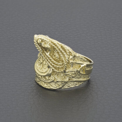 9ct Yellow Gold Saddle Ring - Image 3