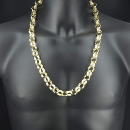 9ct Yellow Gold Belcher Chain 29″ 16mm - Image 4