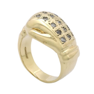 9ct Yellow Gold Cubic Zirconia Boxing Glove Ring