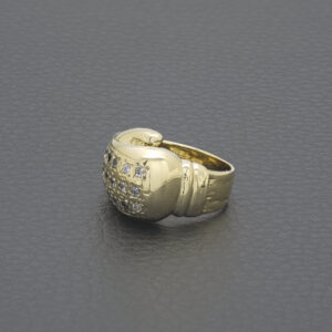 9ct Yellow Gold Cubic Zirconia Boxing Glove Ring