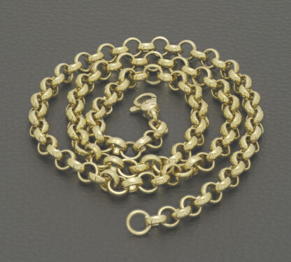 9ct Yellow Gold Belcher Chain 24″ 7mm - Image 5