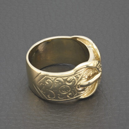 9ct Yellow Gold Double Buckle Ring - Image 3