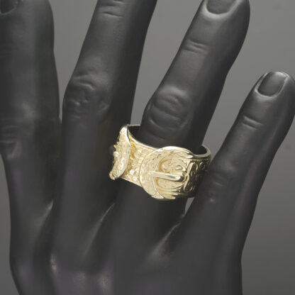 9ct Yellow Gold Double Buckle Ring - Image 4