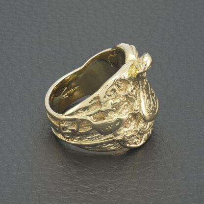 9ct Yellow Gold Saddle Ring - Image 3