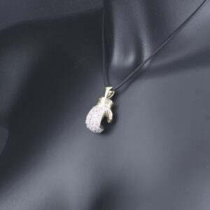 9ct Yellow Gold CZ Boxing Glove Pendant