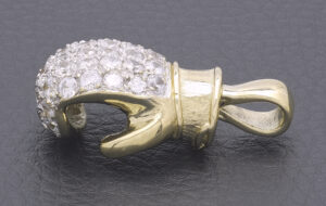 9ct Yellow Gold CZ Boxing Glove Pendant