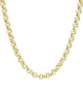 9ct Yellow Gold Belcher Chain 19.5&#8243; 5mm