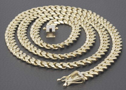 9ct Yellow Gold Cuban Chain 32″ 8mm - Image 5