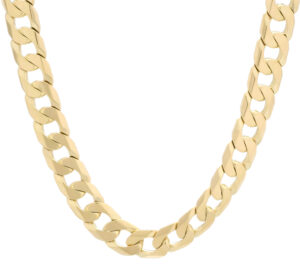 9ct Yellow Gold Curb Chain 20.5&#8243; 9mm