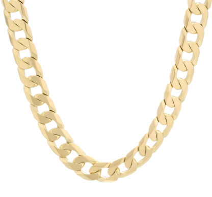 9ct Yellow Gold Curb Chain 20.5" 9mm