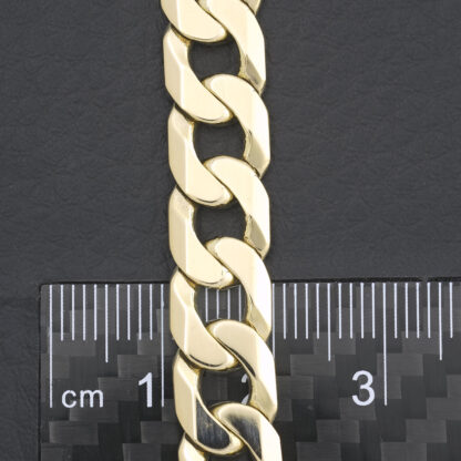 9ct Yellow Gold Curb Chain 20.5" 9mm - Image 4