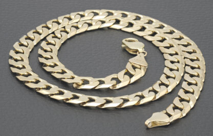 9ct Yellow Gold Curb Chain 20.5" 9mm - Image 2