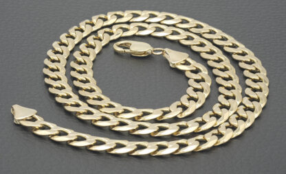 9ct Yellow Gold Curb Chain 24" 8.5mm - Image 2