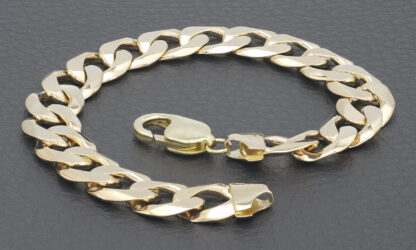 9ct Yellow Gold Curb Bracelet 8″ 11mm - Image 2