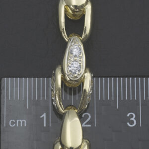 9ct Yellow Gold Gemstone Tulip Chain 35&#8243; 8mm