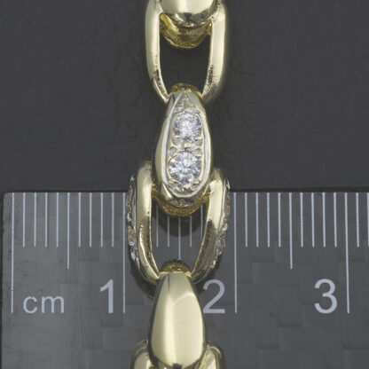 9ct Yellow Gold Gemstone Tulip Chain 35" 8mm - Image 2