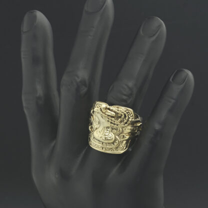 9ct Yellow Gold Saddle Ring - Image 5