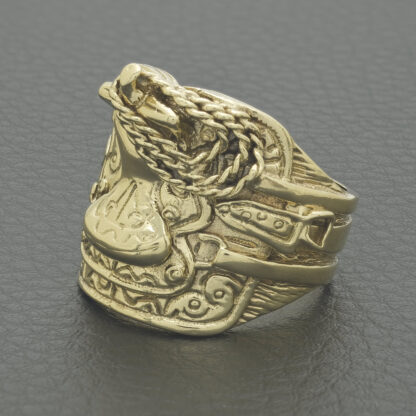 9ct Yellow Gold Saddle Ring - Image 4