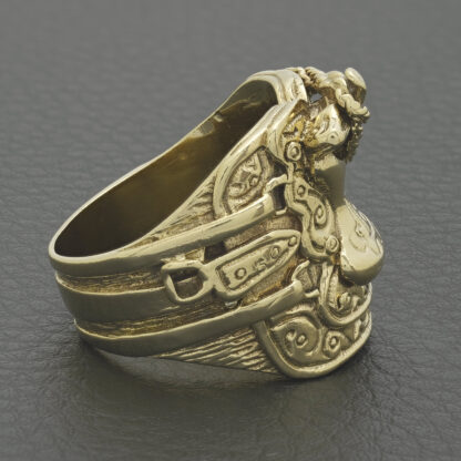 9ct Yellow Gold Saddle Ring - Image 3