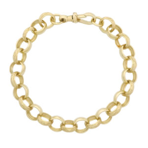 9ct Yellow Gold Belcher Bracelet 9.5&#8243; 11.5mm