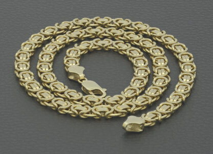 9ct Yellow Gold Byzantine Chain 22" 6.5mm - Image 5