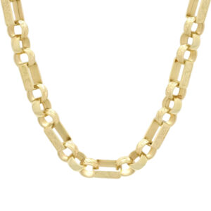 9ct Yellow Gold Gypsy Link Chain 25.5&#8243; 9mm