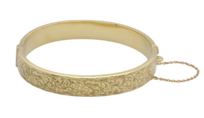 9ct Yellow Gold Fancy Pattern Bangle