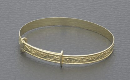 9ct Yellow Gold Children's Expandable Bangle - Image 4