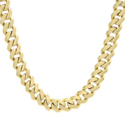 9ct Yellow Gold Cuban Chain 24" 10.5mm