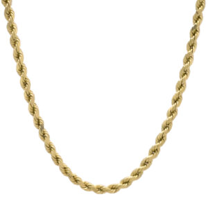 14ct Yellow Gold Rope Chain 20&#8243; 4mm