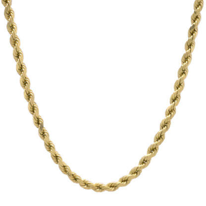 14ct Yellow Gold Rope Chain 20" 4mm