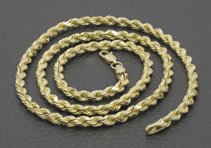 14ct Yellow Gold Rope Chain 20" 4mm - Image 5