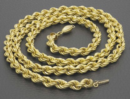 18ct Yellow Gold Rope Chain 32" 7mm - Image 4