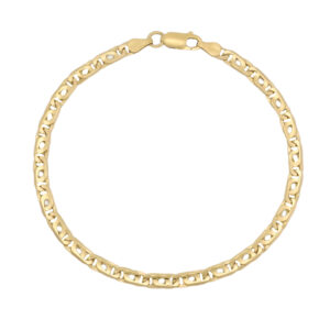 18ct Yellow Gold Marina Bracelet 8.5&#8243; 4mm