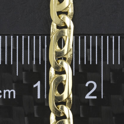 18ct Yellow Gold Marina Bracelet 8.5" 4mm - Image 4