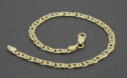 18ct Yellow Gold Marina Bracelet 8.5" 4mm - Image 2